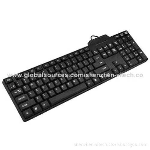 Standard Wired Keyboard with 104 Standard Keys and USB, IBM's PS/2 Connectors